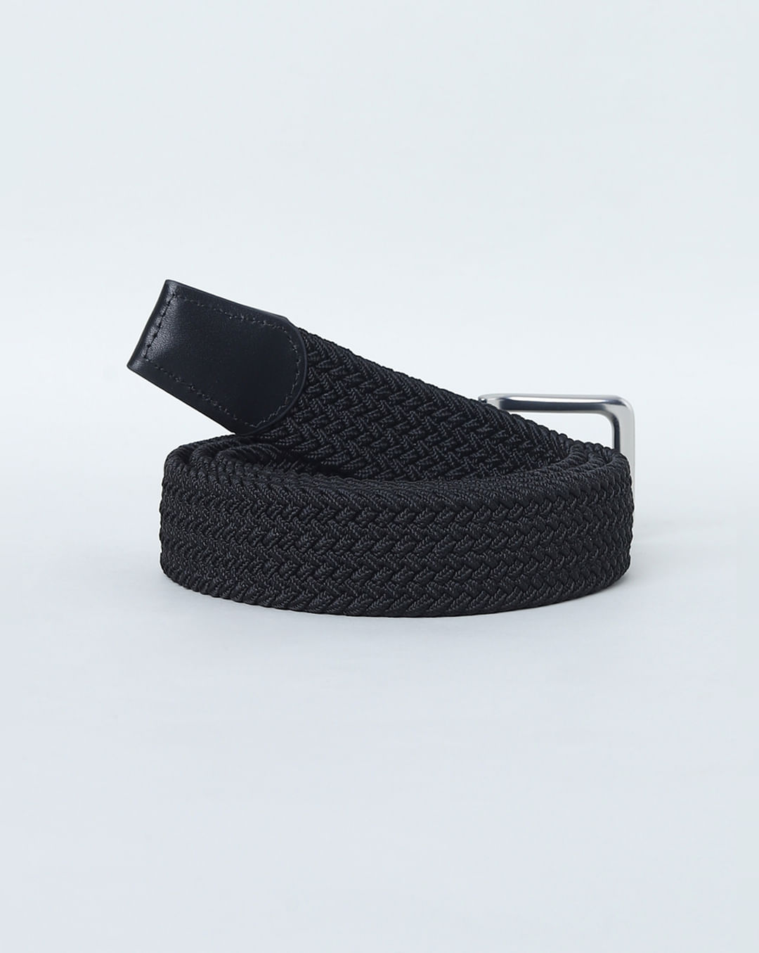 Buy Black Woven Braided Belt for Men