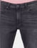 Black Low Rise Distressed Glenn Slim Jeans_403367+5