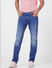 Blue Low Rise Distressed Ben Skinny Jeans_403373+2