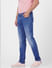 Blue Low Rise Distressed Ben Skinny Jeans_403373+3