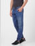 Dark Blue Low Rise Pintuck Anti Fit Jeans_403390+3