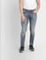 Blue Low Rise Distressed Ben Skinny Jeans_403424+2