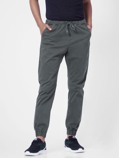 Olive Green Low Rise Jogger Pant