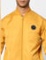 Yellow Zip-Up Casual Jacket_403439+5