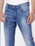 Blue Low Rise Washed Ben Skinny Jeans_403448+5