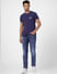 Blue Low Rise Washed Ben Skinny Fit Jeans_403457+6