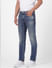 Dark Blue Low Rise Washed Ben Skinny Fit Jeans_403461+3