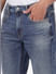 Dark Blue Low Rise Washed Ben Skinny Fit Jeans_403461+5