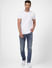 Dark Blue Low Rise Washed Ben Skinny Fit Jeans_403461+6