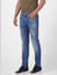 Blue Low Rise Washed Ben Skinny Fit Jeans_403466+3