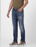 Blue Low Rise Washed Ben Skinny Fit Jeans_403470+3