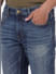 Blue Low Rise Washed Ben Skinny Fit Jeans_403470+5
