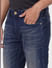 Dark Blue Low Rise Distressed Ben Skinny Jeans_403512+5