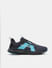 Black Colourblocked Knit Sneakers_412506+2