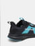 Black Colourblocked Knit Sneakers_412506+8