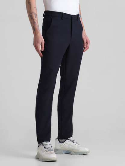Blue Mid Rise Slim Co-ord Set Trousers