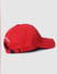 Red Logo Print Baseball Cap_403644+5