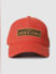 Orange Embroidered Logo Baseball Cap_403648+2