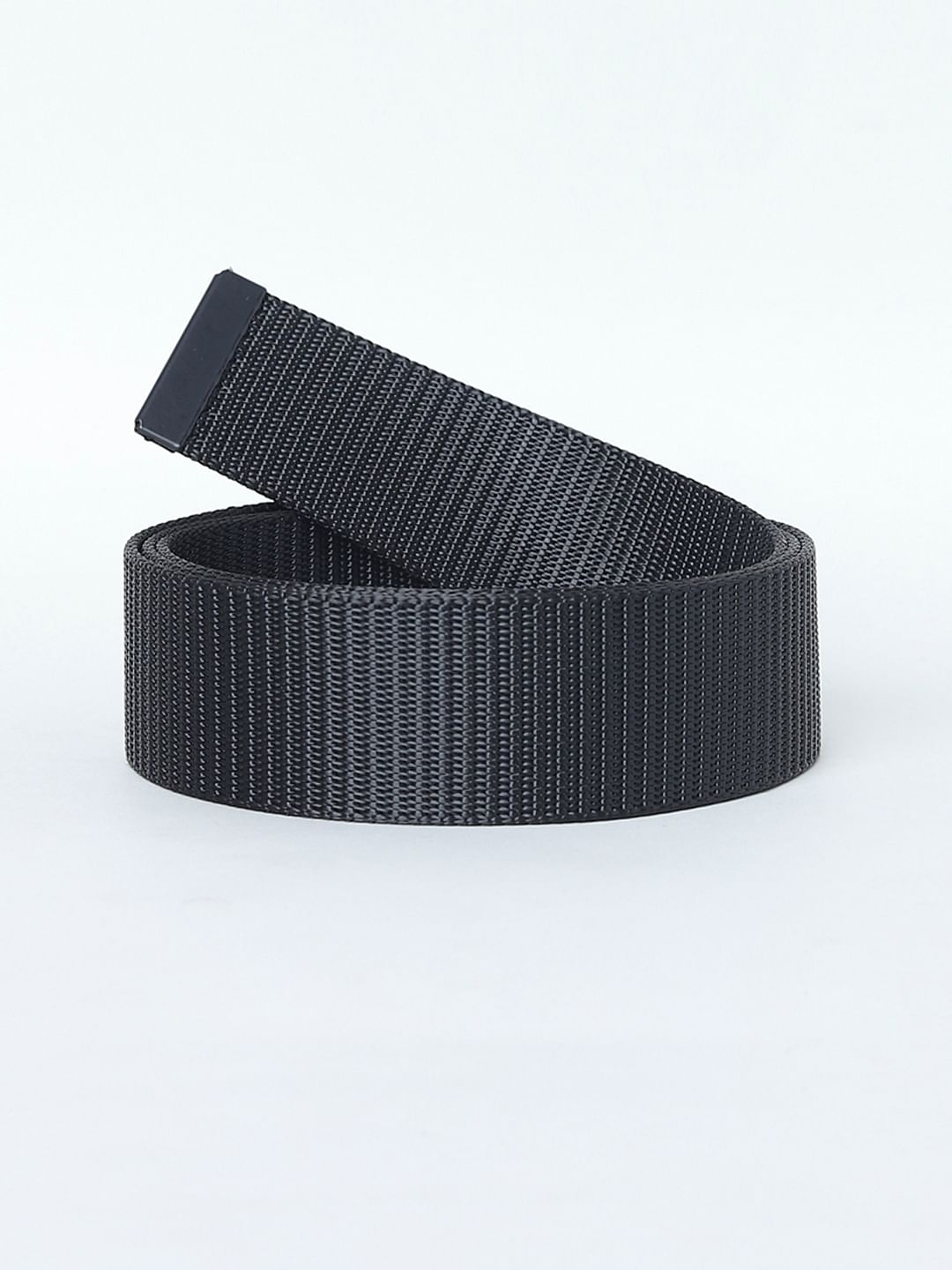 Buy Black Logo Buckle Tape Belt for Men