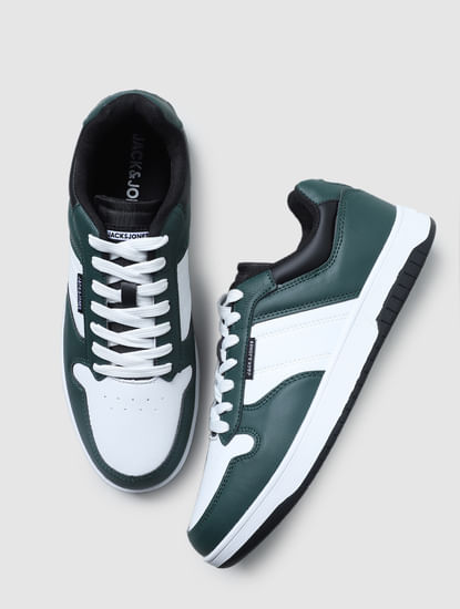 Green Colourblocked Sneakers