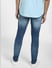 Blue Low Rise Distressed Liam Skinny Jeans_405795+4