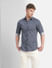 Dark Blue Printed Full Sleeves Shirt_405718+2