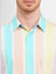 Purple Colourblocked Short Sleeves Shirt_405710+5