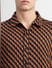 Orange Printed Full Sleeves Shirt_405779+5