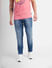 Blue Low Rise Washed Ben Skinny Fit Jeans_405681+2