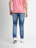Blue Low Rise Washed Ben Skinny Fit Jeans_405681+4