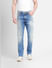 Light Blue Low Rise Distressed Slim Fit Jeans_405680+2