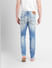 Light Blue Low Rise Distressed Slim Fit Jeans_405680+4