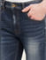 Dark Blue Low Rise Distressed Ben Skinny Jeans_405754+5