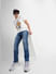 Blue Low Rise Washed Ben Skinny Fit Jeans_405694+1
