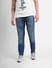 Blue Low Rise Washed Ben Skinny Fit Jeans_405694+2