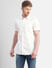 White Logo Print Short Sleeves Shirt_405703+2