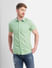 Green Short Sleeves Shirt_405725+2