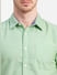 Green Short Sleeves Shirt_405725+5