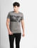 Grey Graphic Print Crew Neck T-shirt_405784+2