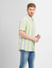 Lime Green Colourblocked Short Sleeves Shirt_405735+3