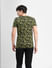 Green Camo Print Crew Neck T-shirt_405612+4