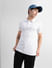 White Printed Polo Neck T-shirt_405802+1