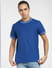 Blue Patchwork Detail T-shirt_405810+2