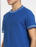 Blue Patchwork Detail T-shirt_405810+5