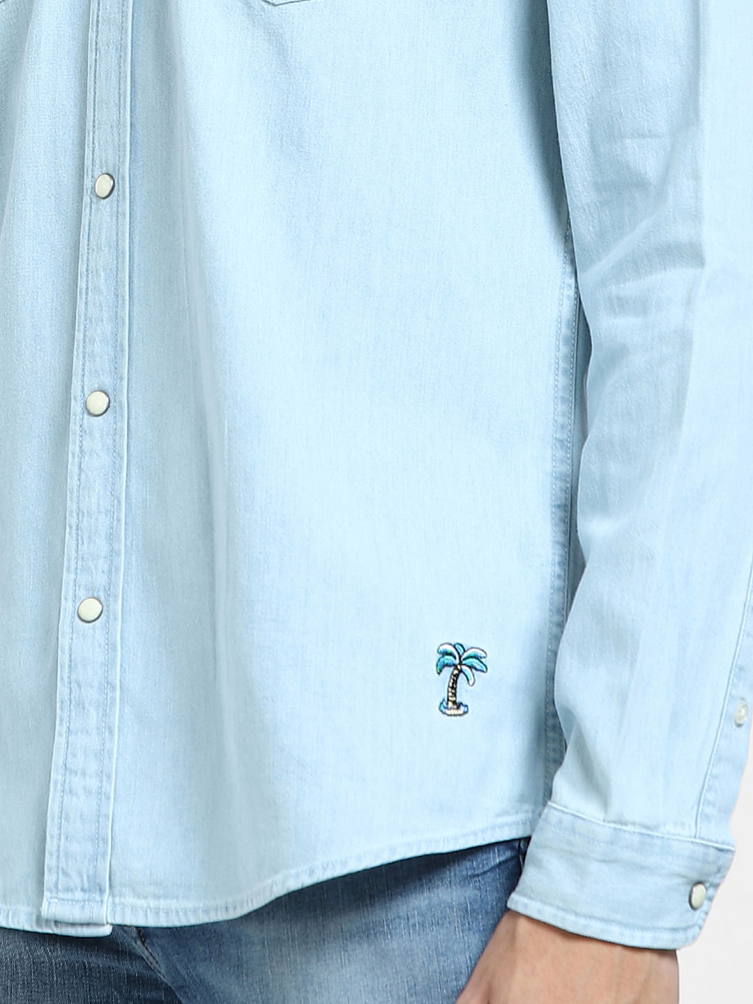 Men's Marlboro Vintage (Medium) Blue Denim Button Front Long Sleeve Shirt |  eBay