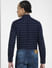 Navy Blue Striped Full Sleeves Shirt_405817+4