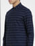 Navy Blue Striped Full Sleeves Shirt_405817+5