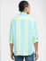 Sky Blue Striped Full Sleeves Shirt_405819+4