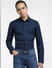 Navy Blue Striped Full Sleeves Shirt_405820+2