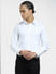 White Self-Print Full Sleeves Shirt_405821+2